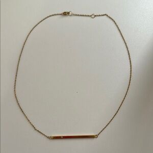 Elegant Gold Bar Necklace